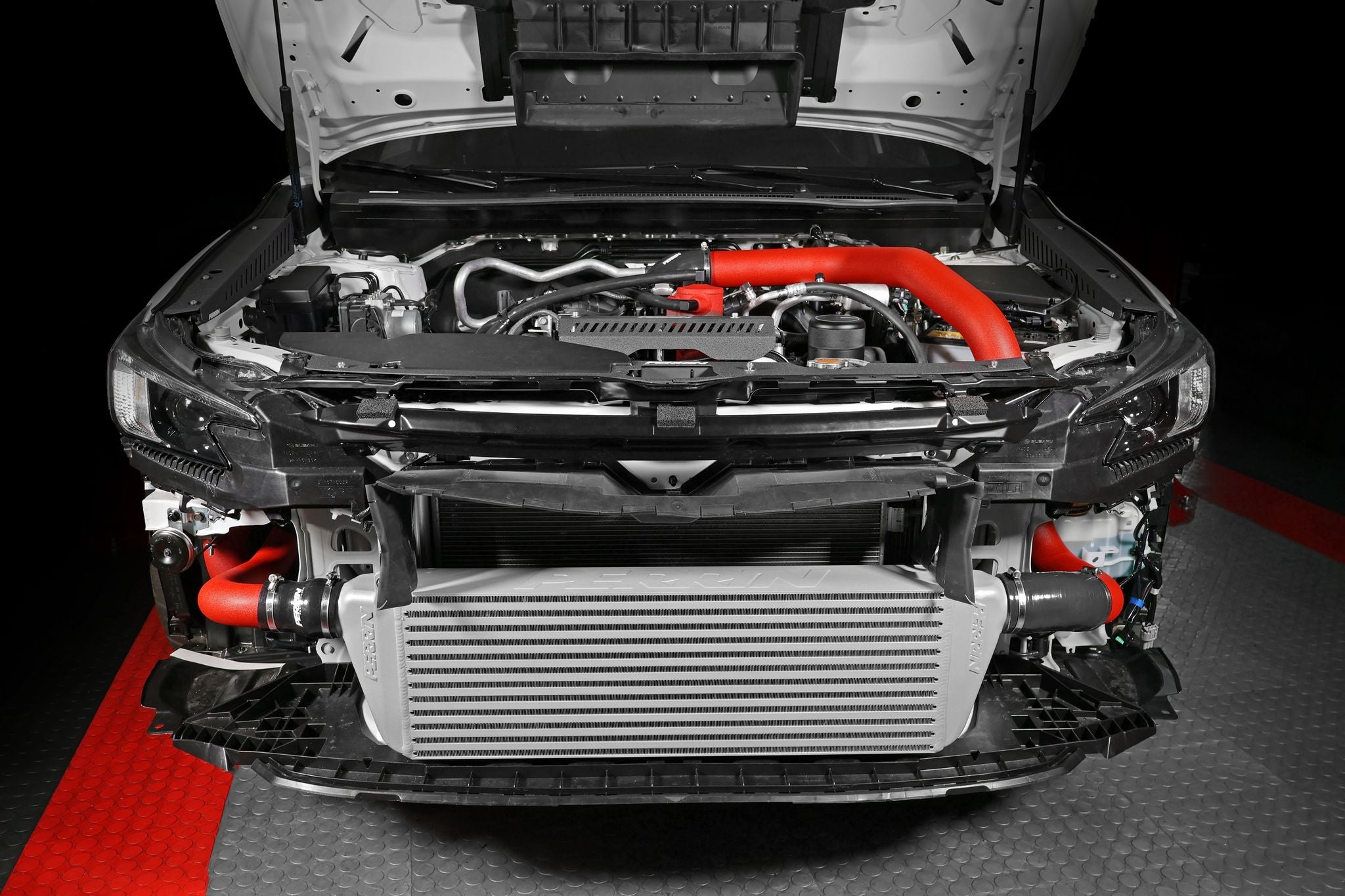 PERRIN FRONT MOUNT INTERCOOLER KIT - Red Tubes & Silver Core - 2022+ WRX
