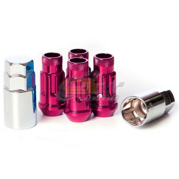 Wheel Mate Muteki SR48 Open End Locking Lug Nut Set of 4 - Pink 12x1.25 48mm