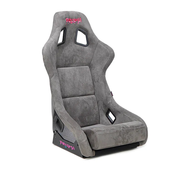 NRG FRP Bucket Seat PRISMA Edition W/ Pearlized Back Gun Metal Alcantara - Medium