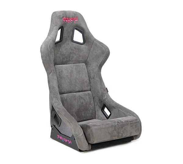 NRG FRP Bucket Seat PRISMA Edition W/ Pearlized Back Gun Metal Alcantara - Large