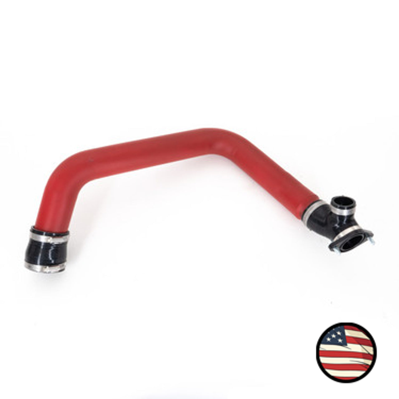 Nameless FA20DIT Charge Pipe - Wrinkle Red Powdercoat - With Bypass Valve - 2015-2021 WRX
