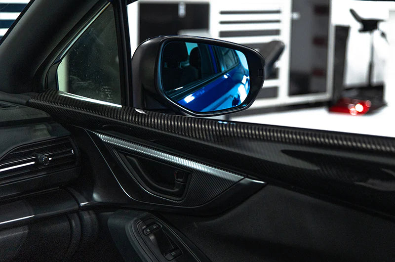 OLM WIDE ANGLE CONVEX MIRRORS W/ TURN SIGNALS / DEFROSTERS (BLUE) - 2022+ WRX