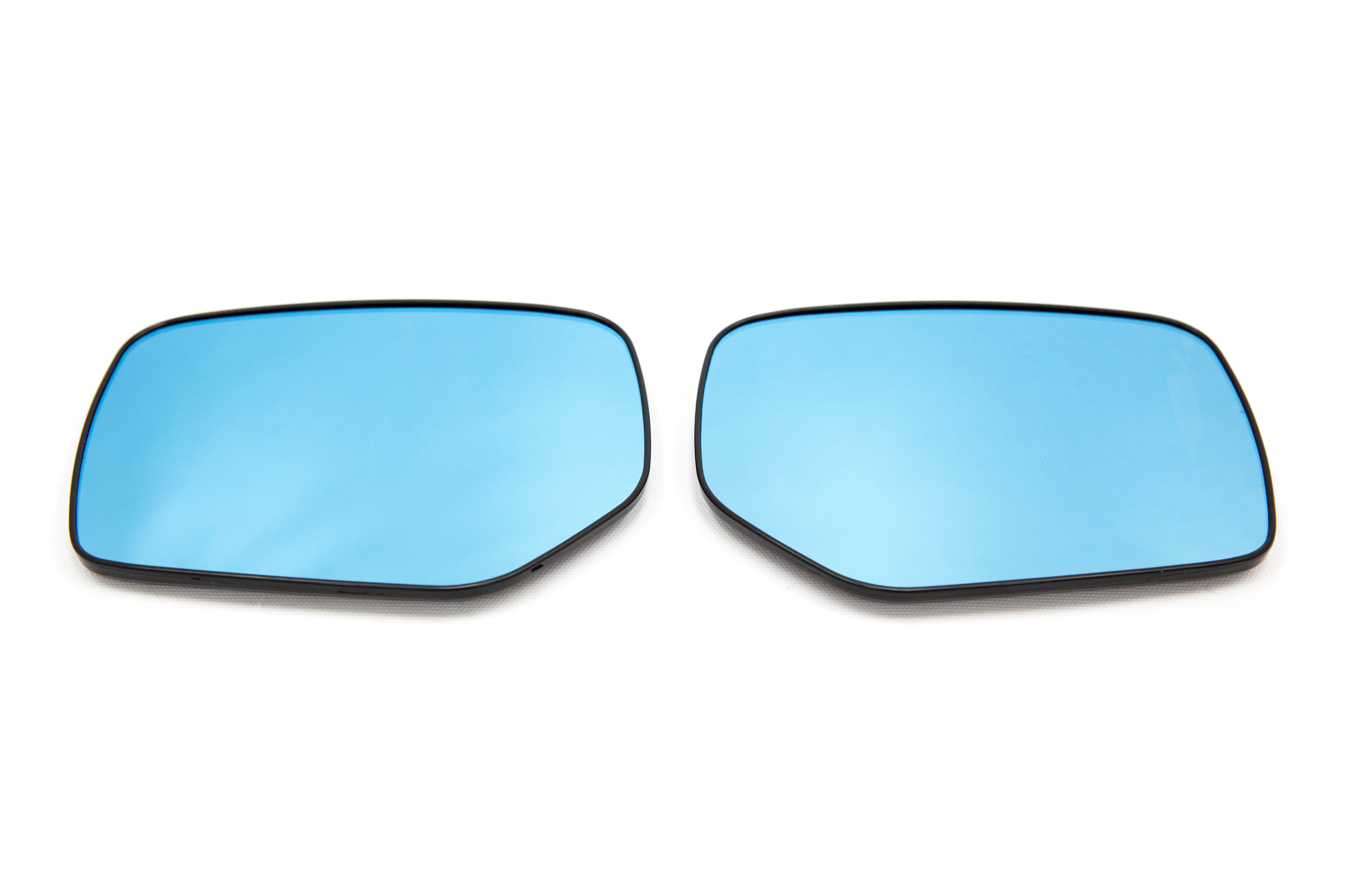 OLM Wide Angle Convex Mirrors (Defrosters / Turn Signals / Blind Spot Detection LED) - Blue - 2015-2021 Subaru WRX / STI / 2015-2016 Crosstrek