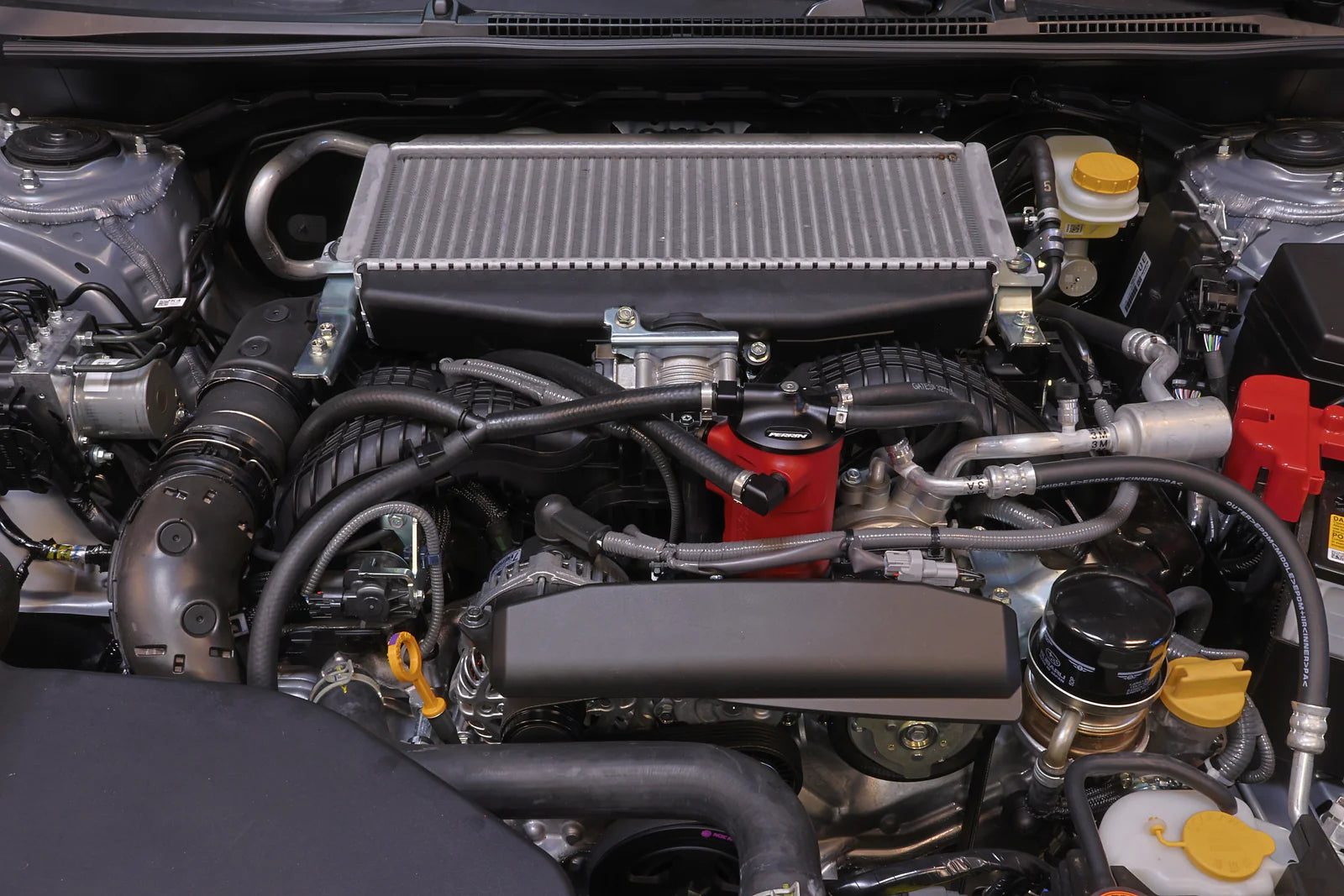 PERRIN Air Oil Separator - Red - 22-25 Subaru WRX