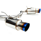 INVIDIA N1 STAINLESS STEEL DUAL EXIT EXHAUST- TITANIUM TIPS - 08-14 STI HATCHBACK, 11-14 WRX HATCHBACK