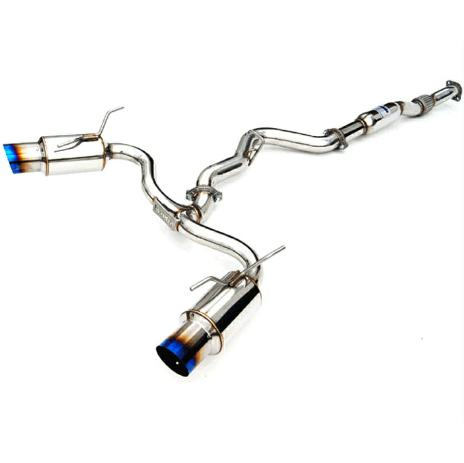 INVIDIA N1 STAINLESS STEEL DUAL EXIT EXHAUST- TITANIUM TIPS - 08-14 ST