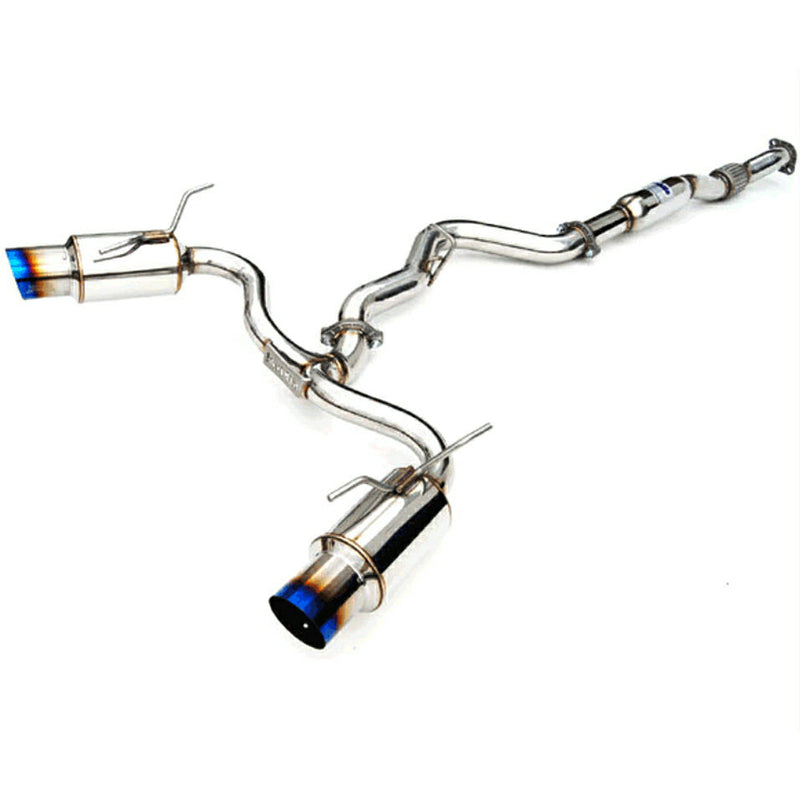 INVIDIA N1 STAINLESS STEEL DUAL EXIT EXHAUST- TITANIUM TIPS - 08-14 STI HATCHBACK, 11-14 WRX HATCHBACK