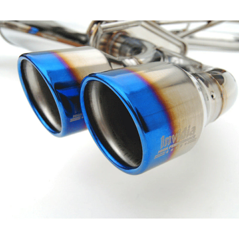 INVIDIA Q300 STAINLESS STEEL EXHAUST - TITANIUM TIPS - 08-14 STI HATCHBACK, 11-14 WRX HATCHBACK