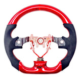 SSC V2 BLACK ALCANTARA/RED CARBON FIBER STEERING WHEEL WITH RED STITCHING- 08-14 IMPREZA WRX/STI, 08-09 LEGACY/OUTBACK, 09-13 FORESTER