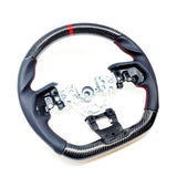 SSC BLACK LEATHER/CARBON FIBER STEERING WHEEL WITH RED STITCHING  - 2022+ WRX