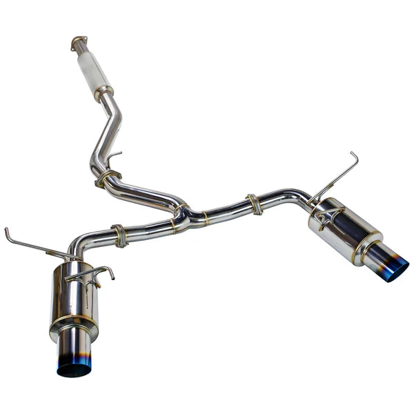 REMARK Catback Exhaust - Dual R1 Spec Burnt Stainless (Resonated) - 2022+ Subaru WRX