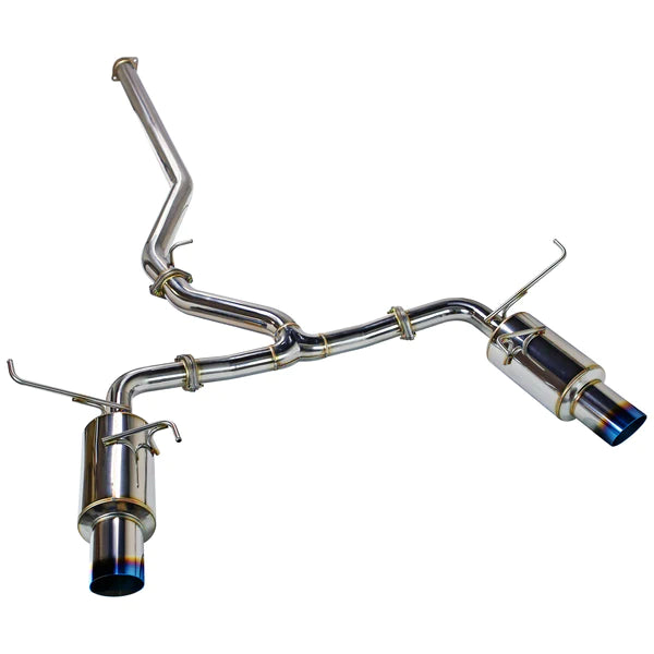 REMARK Catback Exhaust - Dual R1 Spec Burnt Stainless (Non-Resonated) - 2022+ Subaru WRX