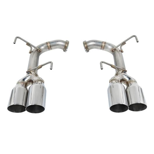 REMARK STAINLESS STEEL AXLE BACK EXHAUST - POLISHED SINGLE WALL 4 INCH TIPS - 2015-2021 WRX, 2015-2021 STI