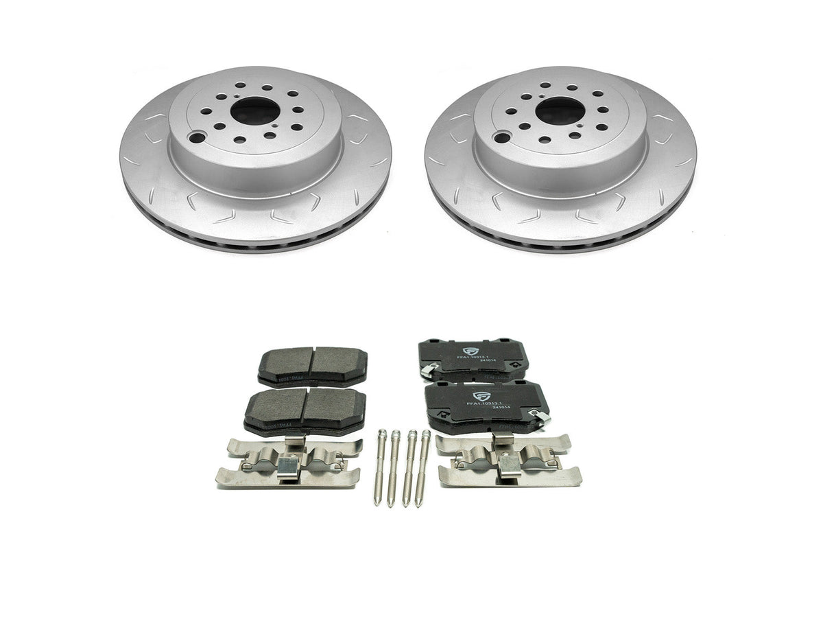 FactionFab Pad / Rotor Combo Rear - 2018-2021 STI / 2022-2026 WRX w/Brembo