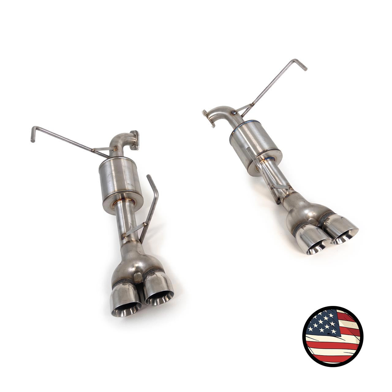 Nameless Axleback Exhaust - Quad Exit - 5" Muffler - 2020-2025 Outback XT / Wilderness