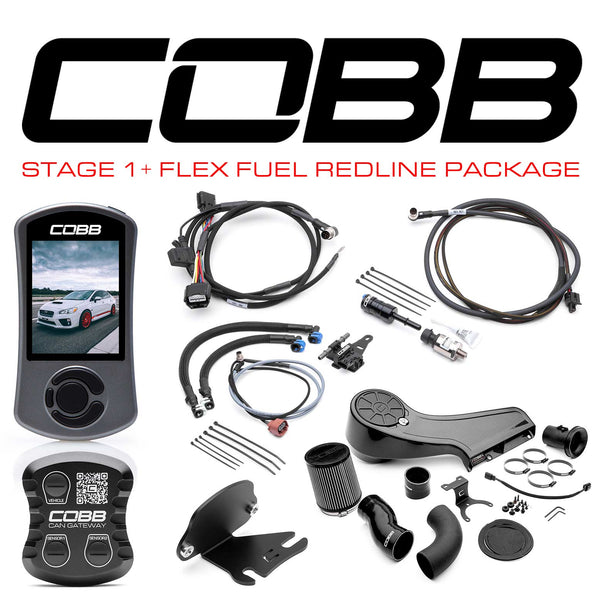 Cobb STAGE 1 + CAN FLEX FUEL REDLINE CARBON FIBER POWER PACKAGE - WRX 6MT 2015-2017