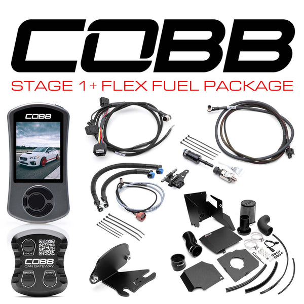 Cobb STAGE 1 + CAN FLEX FUEL POWER PACKAGE (SF INTAKE) - WRX 6MT 2015-2017