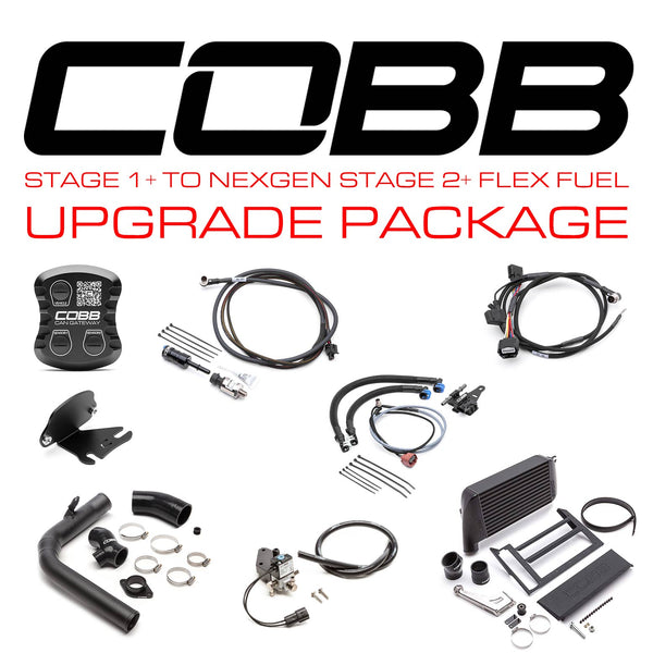 Cobb Stage 1+ to NexGen Stage 2 + CAN Flex Fuel Power Package - Black - 15-17 Subaru WRX