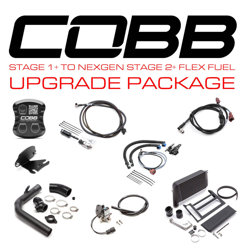 Cobb STAGE 1 + TO NEXGEN STAGE 2 + CAN FLEX FUEL POWER PACKAGE - WRX 6MT 2018-2021 (BLACK)