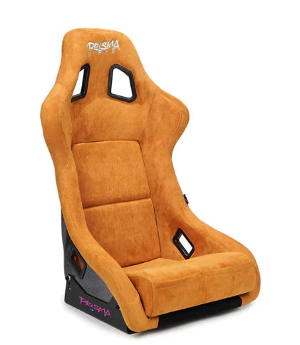 NRG FRP Bucket Seat PRISMA Edition W/ Pearlized Back Tan Alcantara - Large