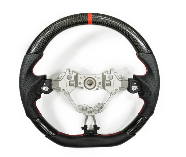 FactionFab Steering Wheel - Carbon and Leather - 2017-2024 Subaru BRZ / Toyota GR86