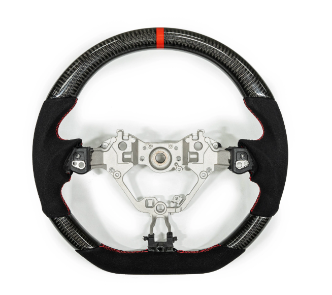 FactionFab Steering Wheel - Carbon and Suede - 2017-2024 Subaru BRZ / Toyota GR86