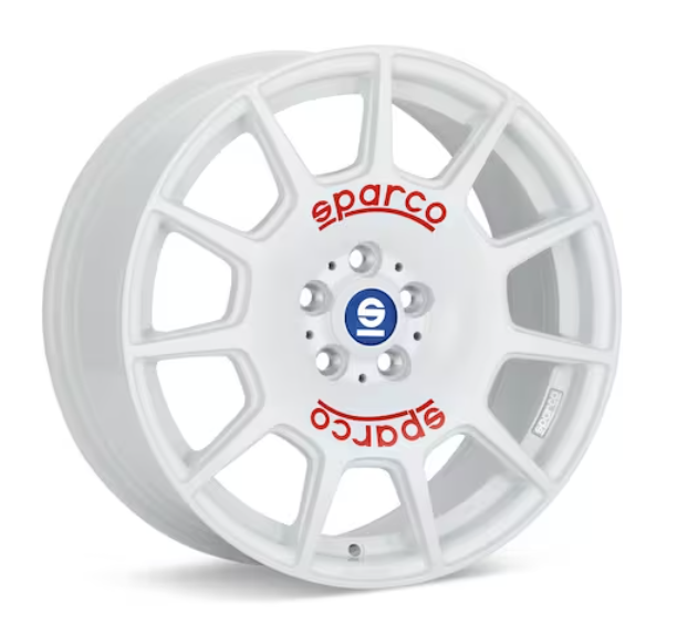 OZ SPARCO TERRA 18 X 8 +35 5 X 114.3 CB73.1 WHITE W/ RED LETTERING