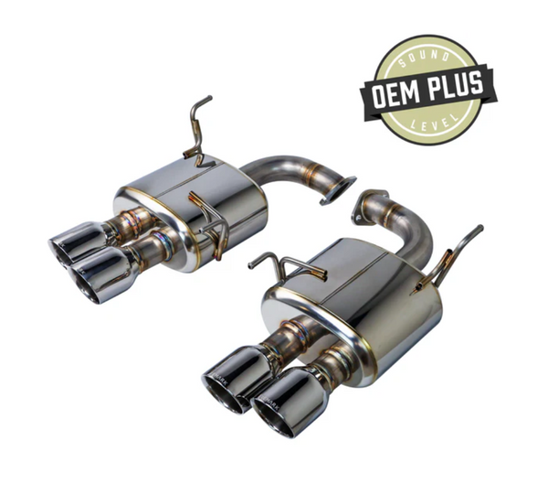 Remark Axleback (Muffler Ver. - QUIET Spec) - Stainless Double Wall Tips - 2022+ WRX