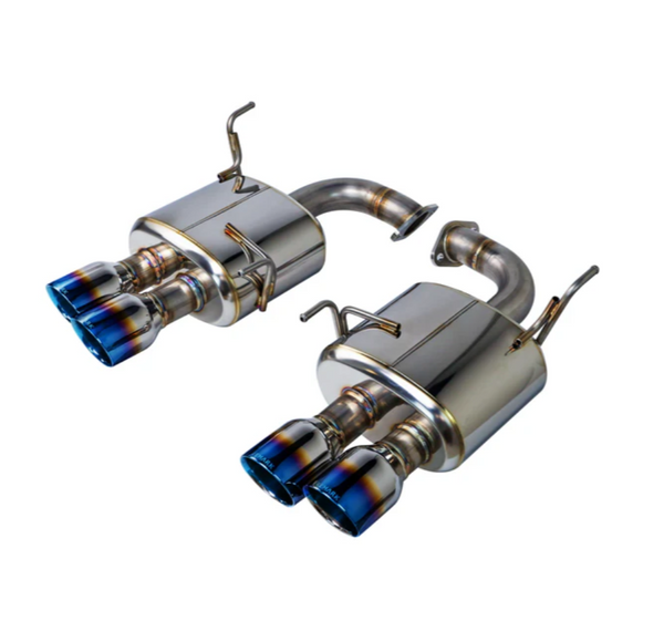 Remark Axleback (Muffler Ver. - QUIET Spec) - Burnt Stainless Double Wall Tips - 2022+ WRX (Copy)