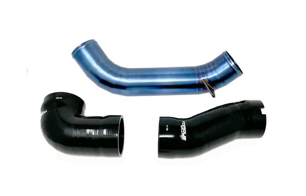 Torque Solution Titanium Intake Pipe Kit (Burnt Blue) - 2022+ Subaru WRX