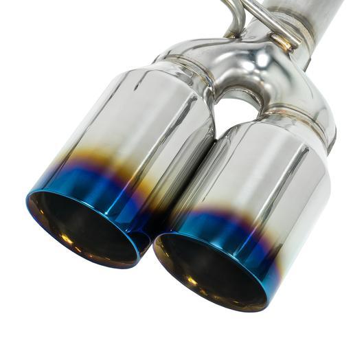 REMARK STAINLESS STEEL AXLE BACK EXHAUST - BURNT DOUBLE WALL 4 INCH TIPS - 2015-2021 WRX, 2015-2021 STI