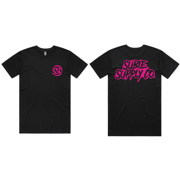 SSC PREMIUM T-SHIRT - CLASSIC - BLACK/HOT PINK