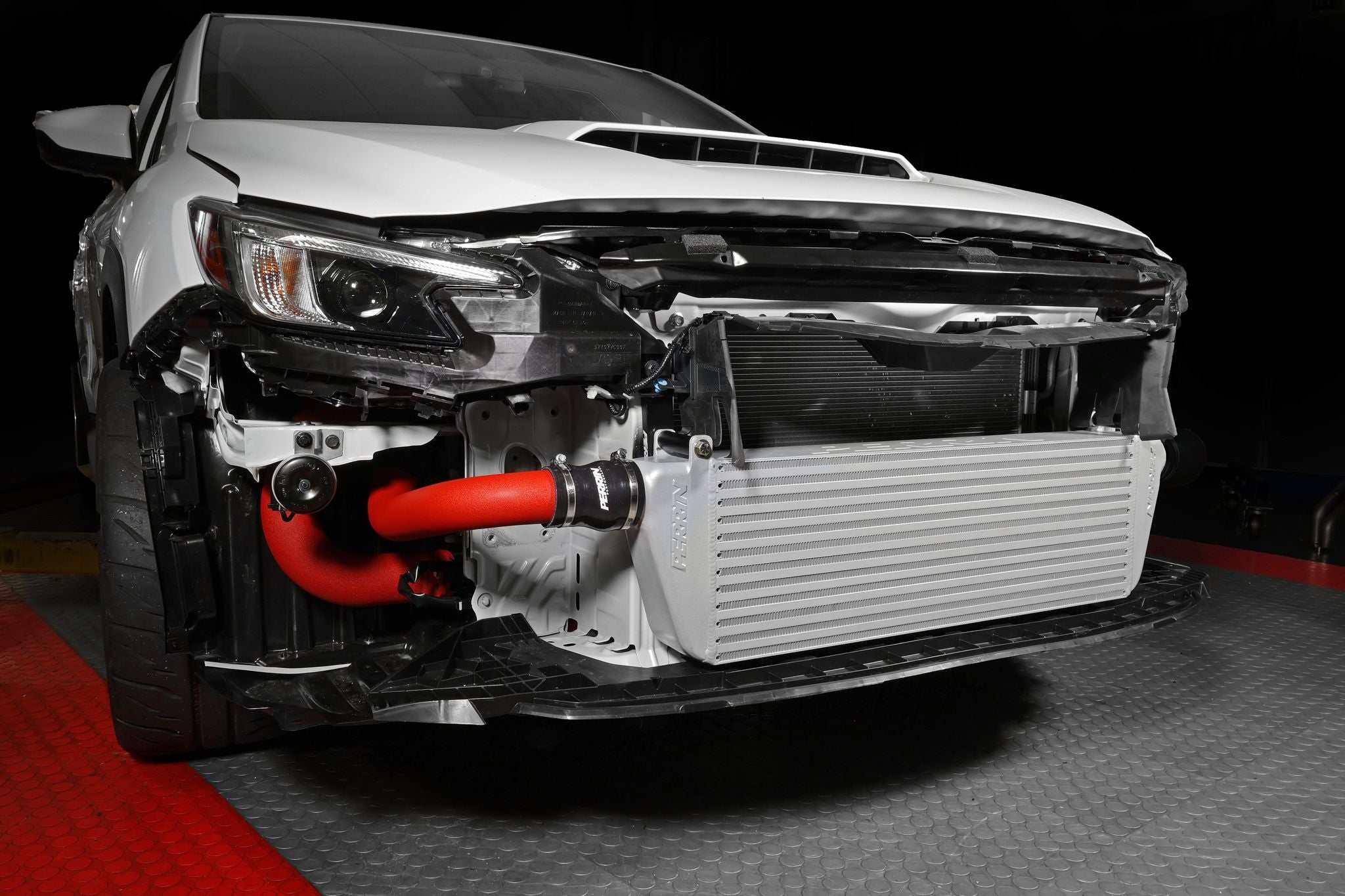 PERRIN FRONT MOUNT INTERCOOLER KIT - Red Tubes & Silver Core - 2022+ WRX