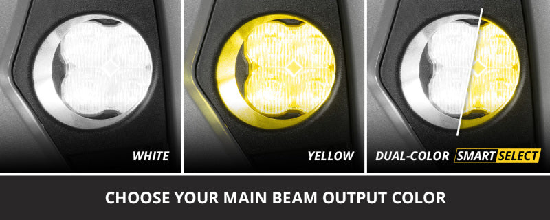 Diode Dynamics SS3 Dual-Color Type X LED Fog Light Kit - White and Yellow with Amber Backlight - 2011-2014 WRX, 2011-2014 STI, 2008-2009 Legacy