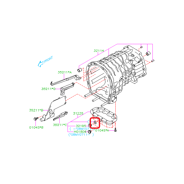 Subaru OEM Transmission Pan Gasket/Rear Diff gasket- 08-21 STI, 15-21 WRX