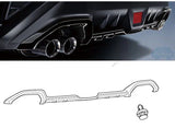 SUBARU OEM JDM Rear Bumper Skirt / Diffuser - Crystal Black Silica - 2022+ wrx