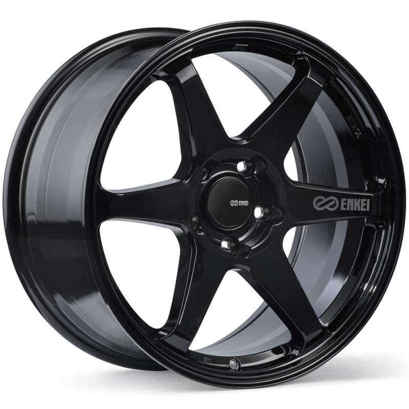 Enkei T6R 17x8.0 +45 5x100 Gloss Black Wheel
