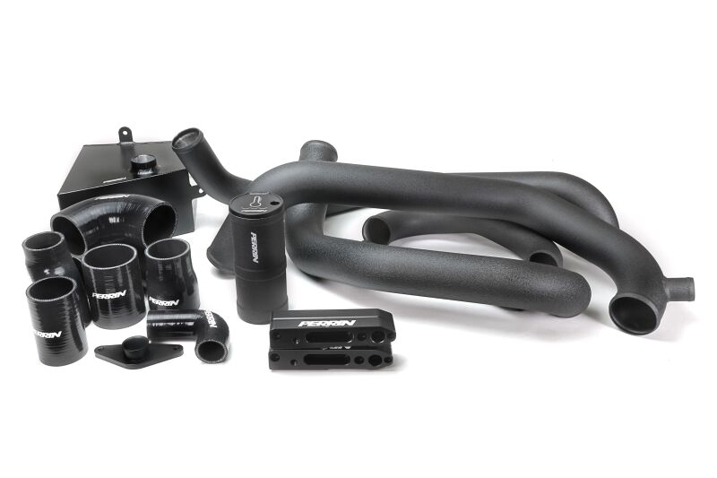 Perrin Front Mount Intercooler Boost Tube Kit Black - 2015-2021 STI