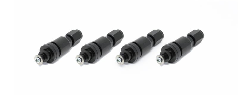 Torque Solution Billet TPMS Valve Stem Kit - Black, Set of 4 - 2008-2021 WRX/STI