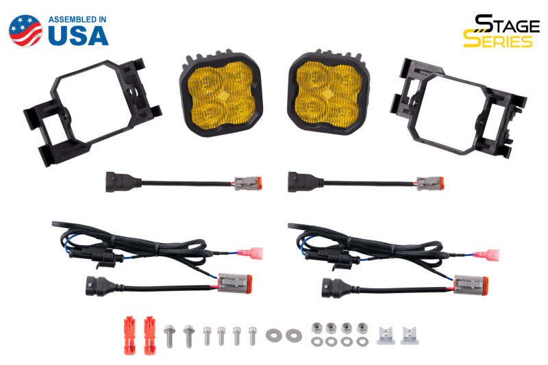 Diode Dynamics SS3 Max Type X LED Fog Light Kit - Yellow with Amber Backlight - 2011-2014 WRX, 2011-2014 STI, 2008-2009 Legacy