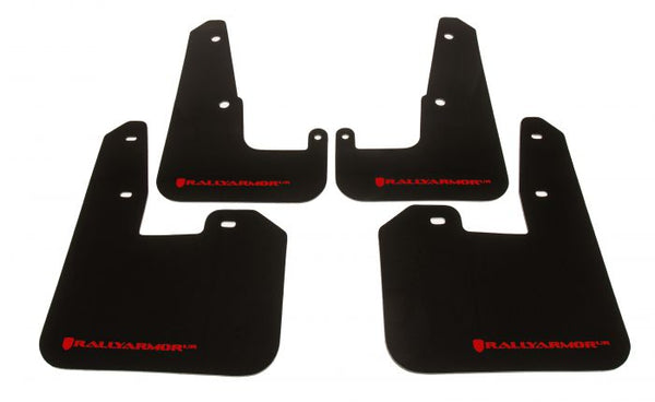 RALLY ARMOR UR MUD FLAPS - BLACK/RED LOGO - 11-14 WRX SEDAN, 11-14 STI SEDAN