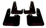 RALLY ARMOR UR MUD FLAPS - BLACK/RED LOGO - 11-14 WRX HATCHBACK, 08-14 STI HATCHBACK