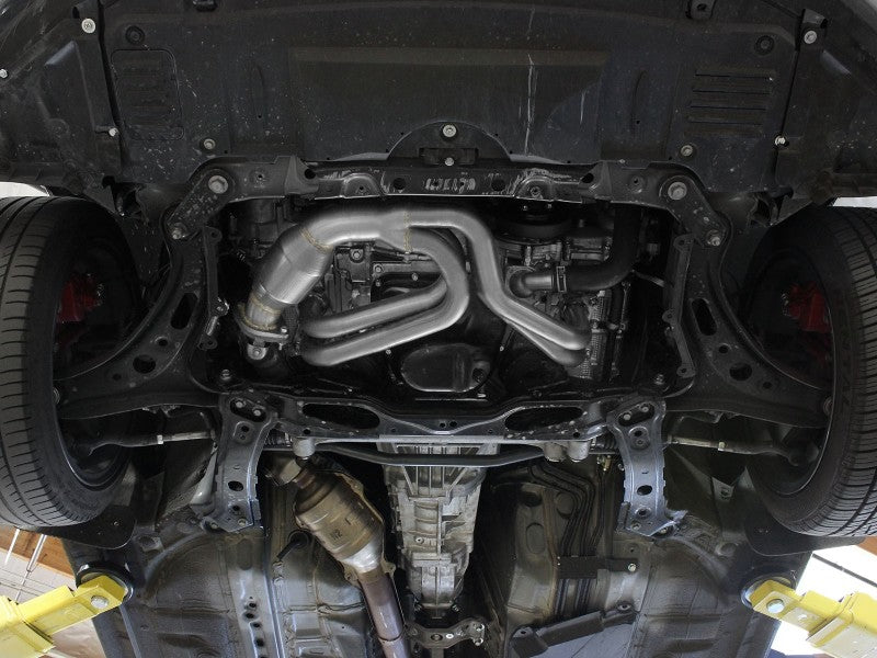 aFe Twisted Steel 304 Stainless Steel Long Tube Header w/ Cat - 13-21 BRZ
