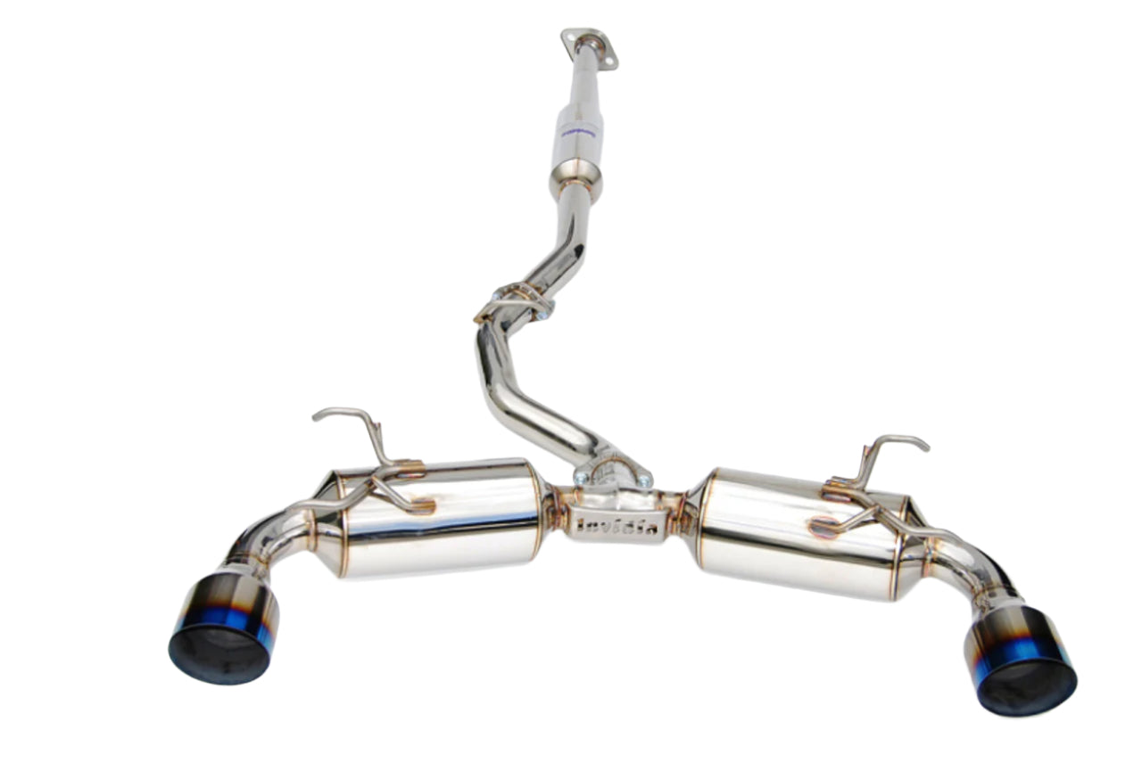 Invidia N2 Dual Burnt Titanium Tip Exhaust - 2013-2021 BRZ, 2022+ BRZ