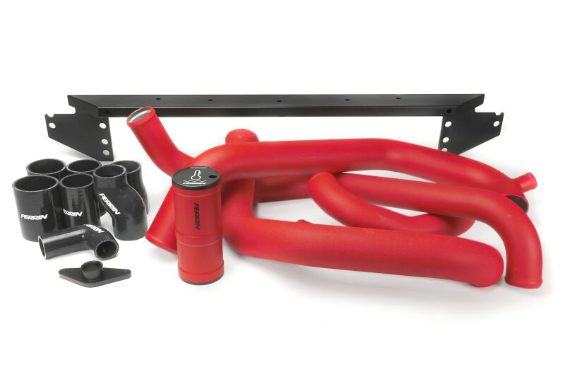 Perrin Front Mount Intercooler Boost Tube Kit - Red - 2002-2007 WRX, 2004-2007 STI