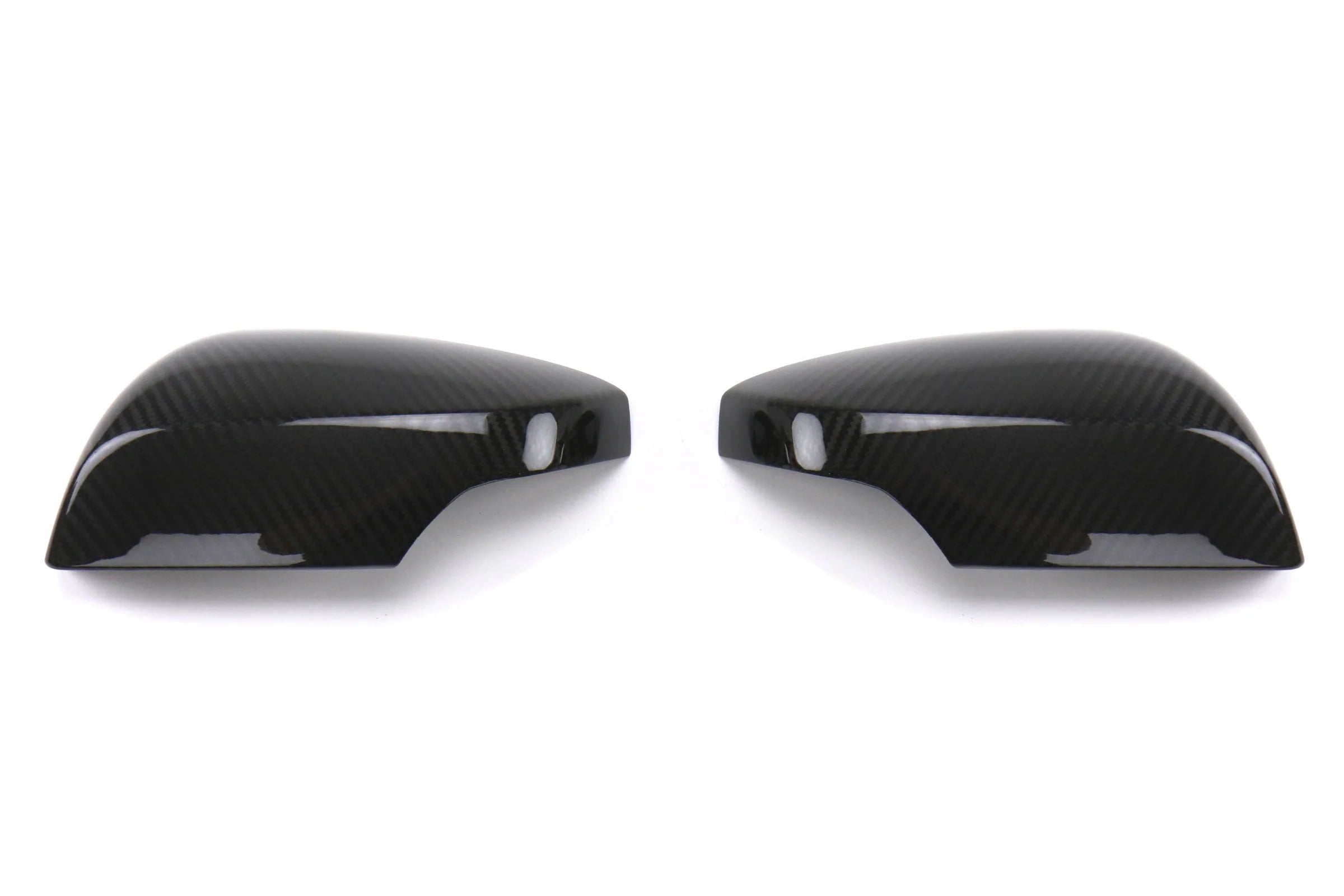 OLM S-LINE GLOSS DRY CARBON FIBER MIRROR COVERS (WITH TURN SIGNAL HOLE) - 2015-2021 WRX / 2015-2021 STI