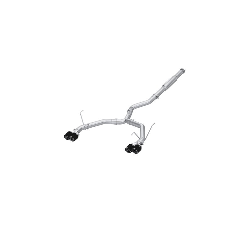 MBRP 3in Cat-Back Dual Split Rear Quad Carbon Fiber Tips Race Profile Exhaust -  2022+ Subaru WRX