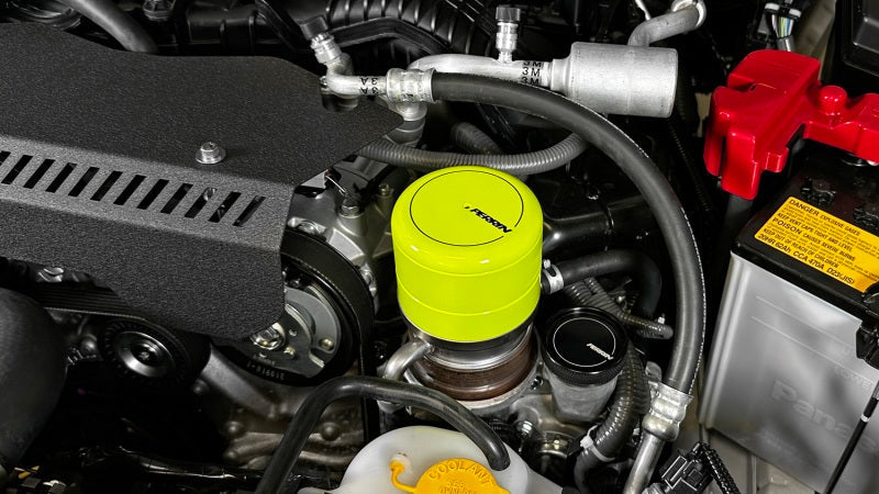 Perrin Oil Filter Cover - Neon Yellow - 2015-2021 WRX, 2022+ WRX 2013-2021 BRZ, 2022+ BRZ