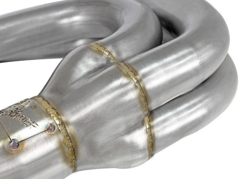 aFe Twisted Steel 304 Stainless Steel Long Tube Header w/ Cat - 13-21 BRZ