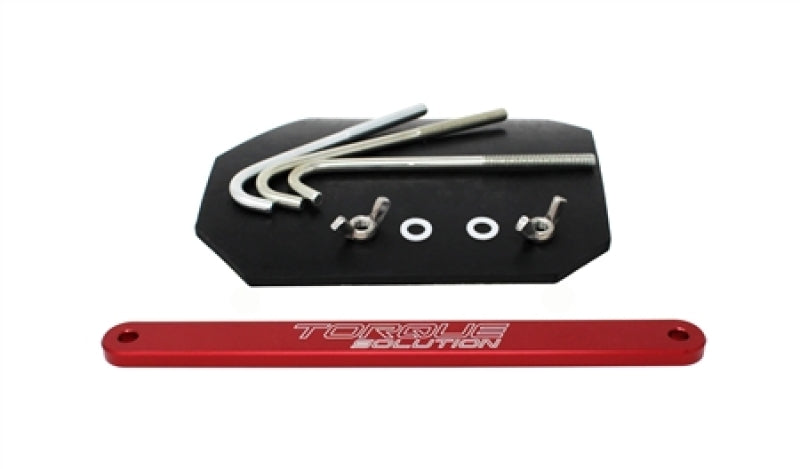Torque Solution Small Battery Tie Down - Red - 2002-2007 WRX, 2004-2007 STI